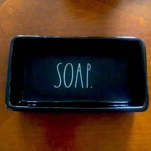 Rae Dunn Black & white Soap Dish